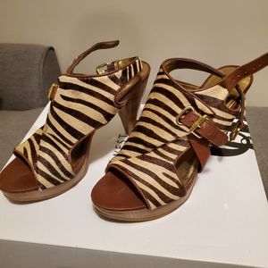Nine West Womens Heels Shoes animal print
